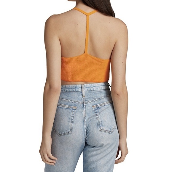 NWT rag & bone Soleil Stretch Ribbed Bra Top in Deep Yellow Sz. XL - Picture 5 of 7